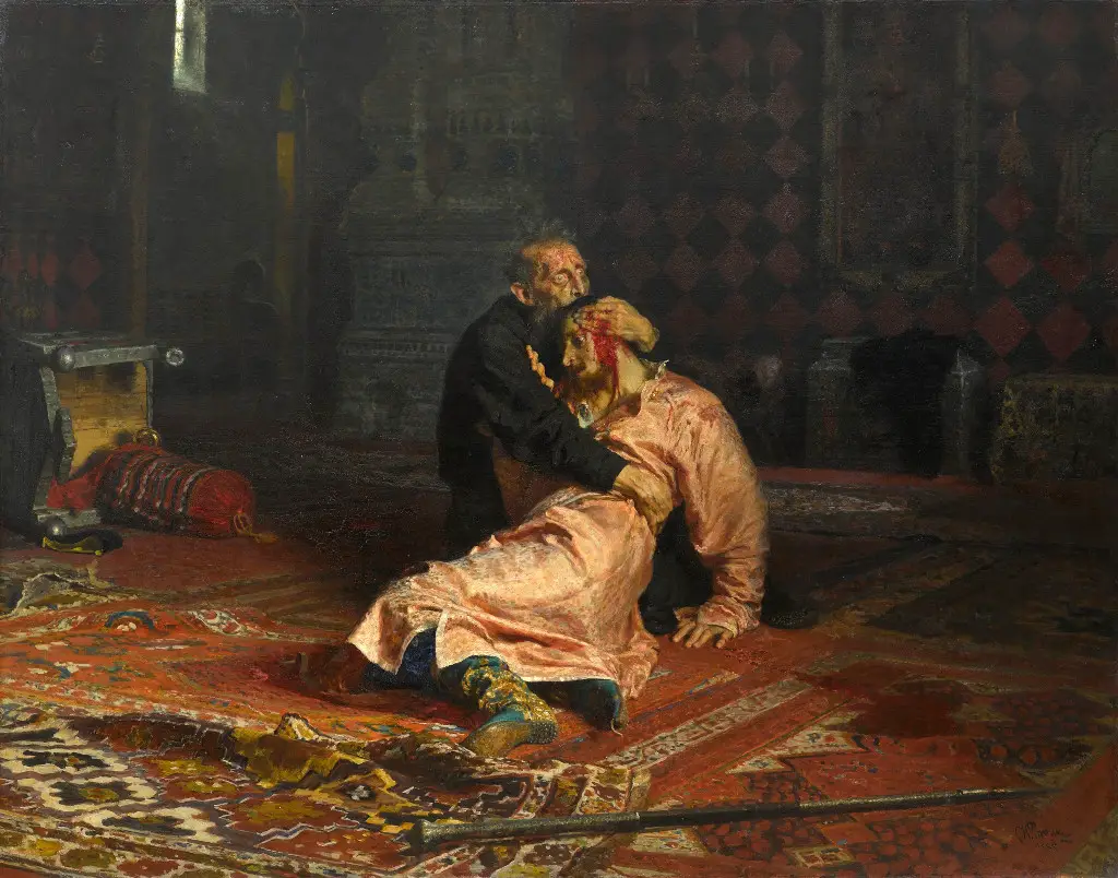 Ivan the Terrible and his Son in Detail Ilya Repin
